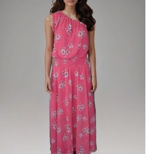 Monique Lhuillier Dress Women‎ Sz 4 Maxi One Shoulder Boho Floral Summer